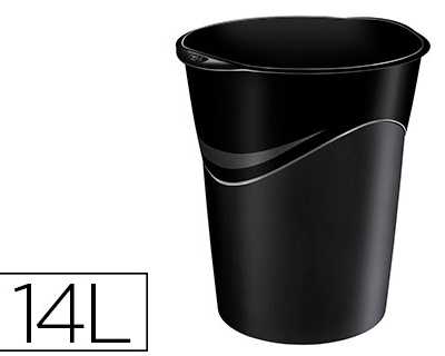 corbeille-apapier-cep-polypro-pylene-rasistant-forme-conique-poignaes-ergonomiques-14l-305x290x334mm-noir-green-spirit