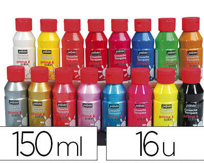 gouache-pabao-primacolor-liqui-de-inodore-onctueuse-application-facile-coloris-assortis-bo-te-16-flacons-150ml