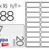 ATIQUETTE ADHASIVE APLI AGIPA MULTI-USAGE 20X67MM LASER JET D'ENCRE FORMATS PARAMATRAS ATUI A5 288 UNITAS