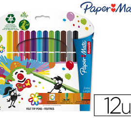 feutre-coloriage-paper-mate-ca-puchon-ventila-encre-lavable-pointe-extra-large-meche-bloquae-pochette-12-unitas