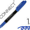 MARQUEUR Q-CONNECT CD-DVD POINTE RONDE ÉCRITURE LARGE 1MM ENCRE INDÉLEBILE SÉCHAGE RAPIDE BASE ALCOOL COULEUR BLEU