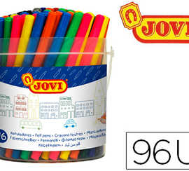 feutre-coloriage-jovi-lavable-capuchon-sacurita-ventila-pointe-solide-3mm-2-formats-fine-maxi-12-couleurs-pot-96-unitas