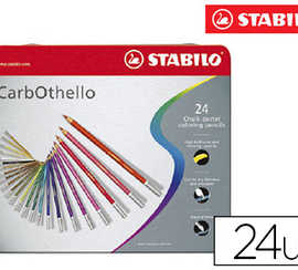 crayon-couleur-stabilo-carboth-ello-fusain-pastel-aquarellable-beaux-arts-mine-4-2mm-estompage-asec-bo-te-matal-24u