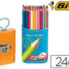 CRAYON COULEUR BIC KIDS RÉSINE SYNTHÈSE EVOLUTION SANS BOIS 175MM MINE RÉSISTANTE RÉSISTE MORDILLAGE ÉTUI PLASTIQUE 24U