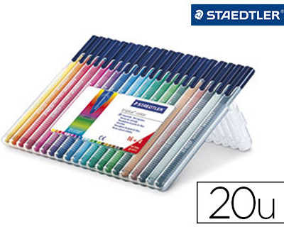 feutre-coloriage-staedtler-tri-plus-color-encre-dry-safe-pointe-bloquae-atui-chevalet-couleurs-vives-pochette-20-unitas