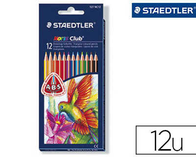 crayon-couleur-staedtler-noris-club-175mm-triangulaire-section-8mm-mine-3mm-abs-protection-anti-casse-atui-carton-12u